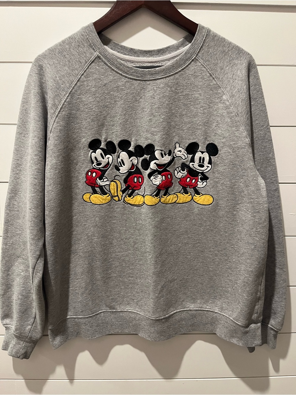 Mickey Mouse Graphic Crewneck Sweatshirt - Gray Medium
